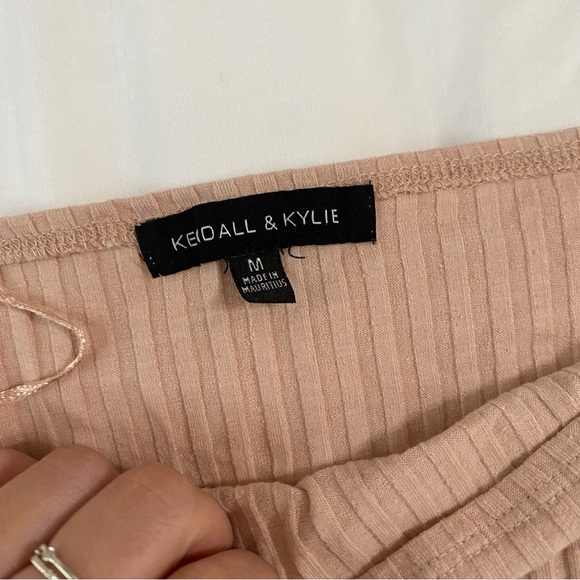 Kendall and Kylie pink blush off the shoulder crop top - Picture 3 of 3